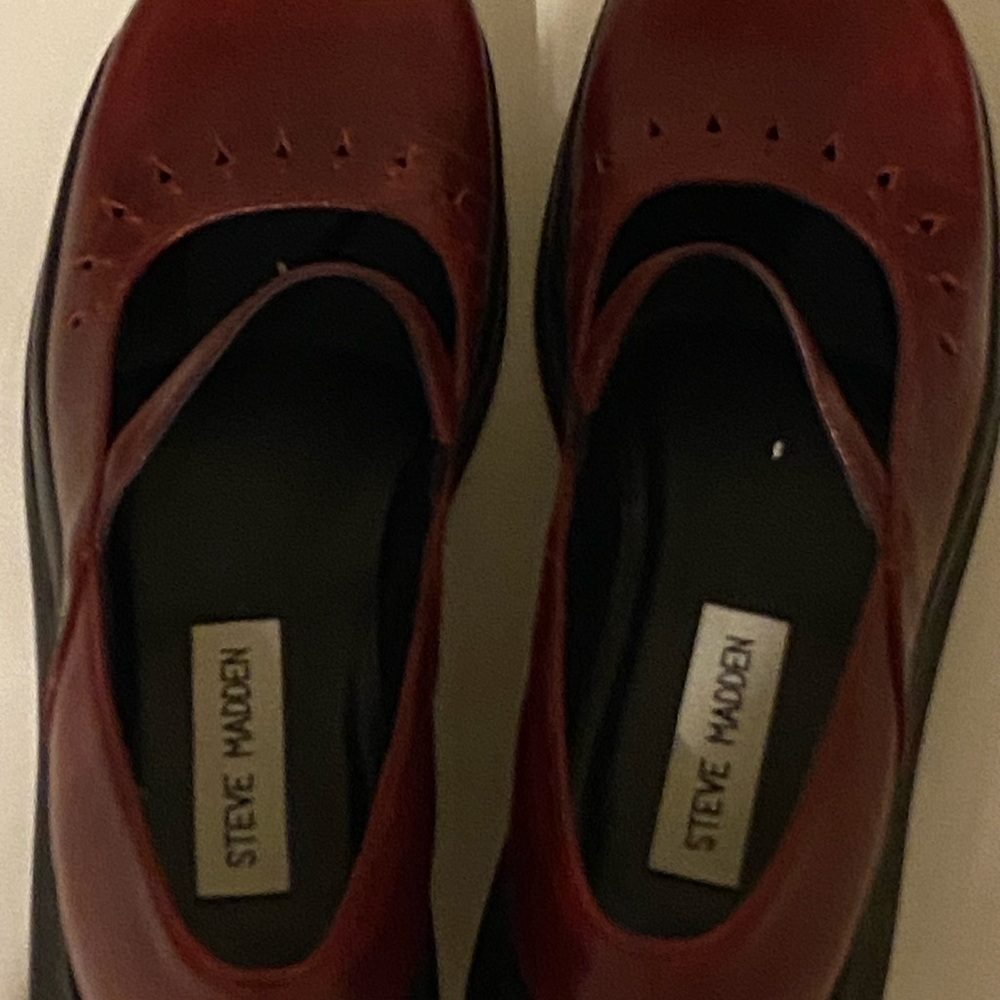 Steve Madden red Leather clogs US 7.5 - Picture 9 of 9
